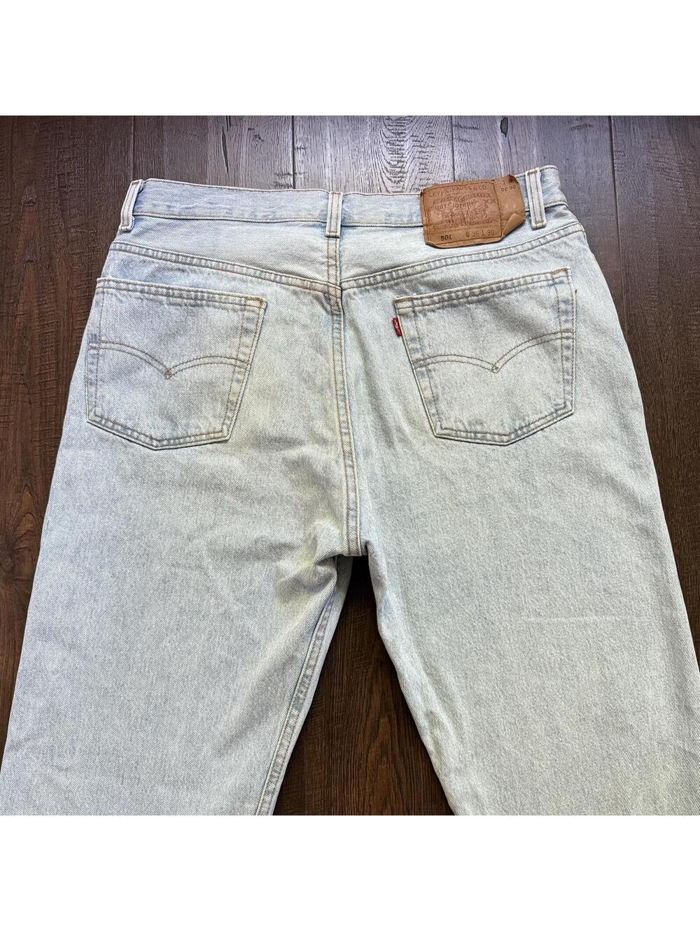 VTG 90s Levi 501 0134 Jeans Mens 33x28 Buttonfly USA 1994 Straight Cotton Denim